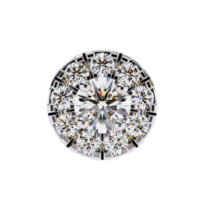 0.52 CTW Round Lab-Grown Diamond Halo Stud Earrings in 14K Gold