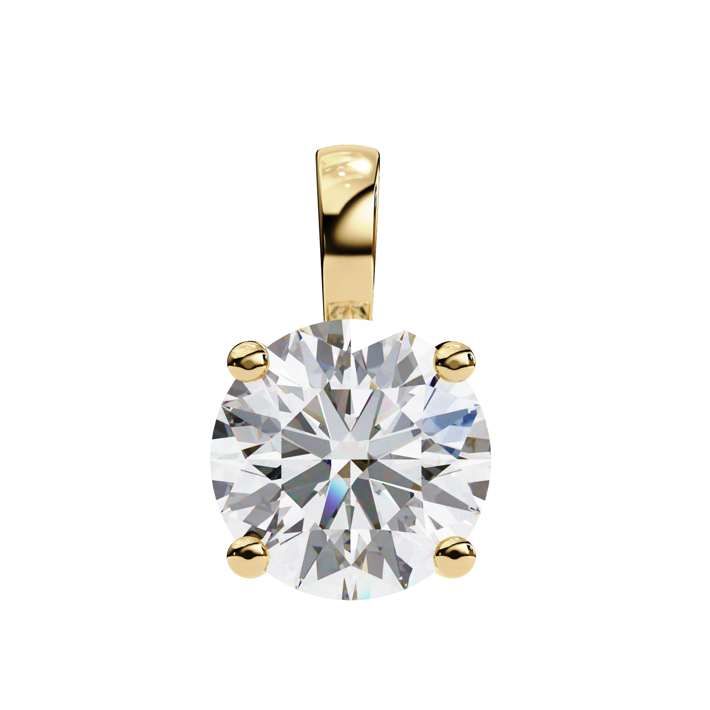 3.00 CT Cushion-Cut Lab-Grown Diamond Fleur-de-Lis Filigree Pendant Necklace in 14K Gold & Platinum