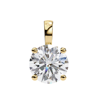 3.00 CT Cushion-Cut Lab-Grown Diamond Fleur-de-Lis Filigree Pendant Necklace in 14K Gold & Platinum