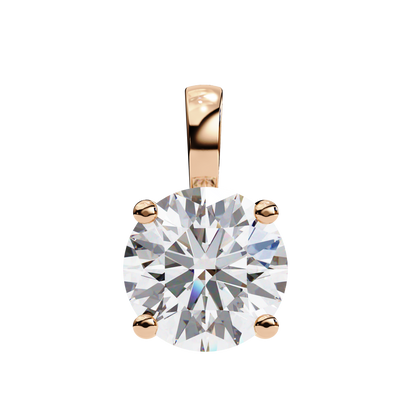3.00 CT Cushion-Cut Lab-Grown Diamond Fleur-de-Lis Filigree Pendant Necklace in 14K Gold & Platinum