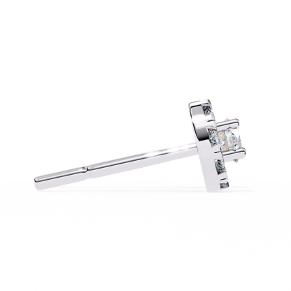 0.52 CTW Round Lab-Grown Diamond Halo Stud Earrings in 14K Gold