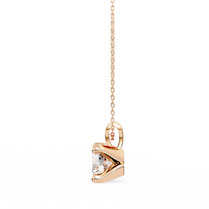 2.20 CT Round Lab-Grown Diamond Sculptural Solitaire Pendant Necklace in 14K Gold & Platinum
