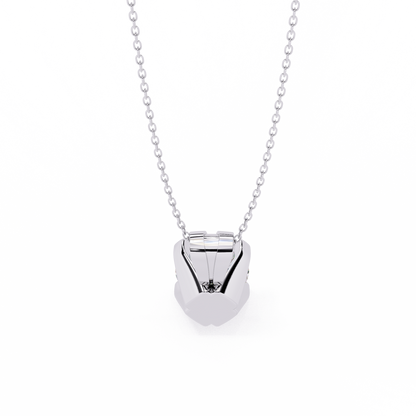 2.20 CT Round Lab-Grown Diamond Sculptural Solitaire Pendant Necklace in 14K Gold & Platinum