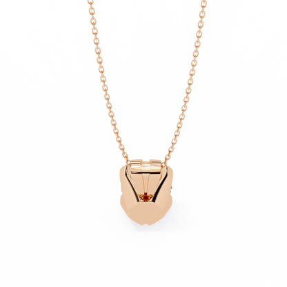 2.20 CT Round Lab-Grown Diamond Sculptural Solitaire Pendant Necklace in 14K Gold & Platinum