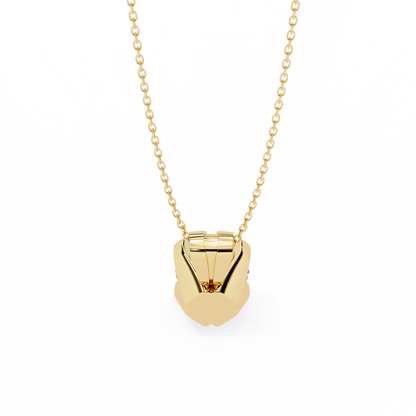 2.20 CT Round Lab-Grown Diamond Sculptural Solitaire Pendant Necklace in 14K Gold & Platinum