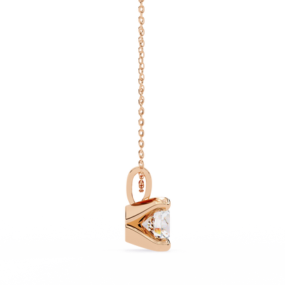 2.20 CT Round Lab-Grown Diamond Sculptural Solitaire Pendant Necklace in 14K Gold & Platinum