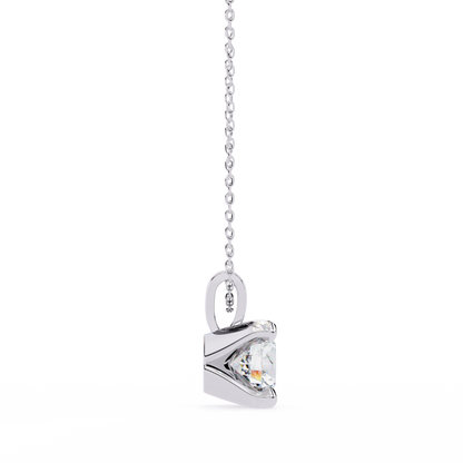 2.20 CT Round Lab-Grown Diamond Sculptural Solitaire Pendant Necklace in 14K Gold & Platinum