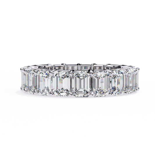 Emerald Cut Diamond Eternity Band