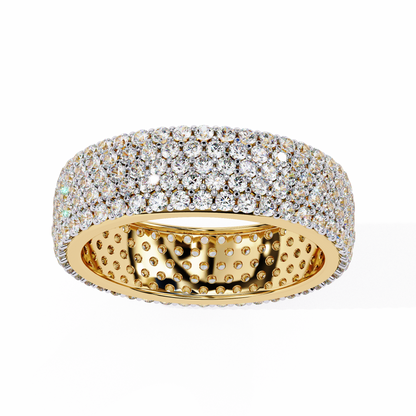1.81 CTW Five Row Pave Lab Grown Diamond Wide Eternity Band 14K Gold