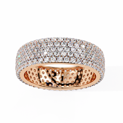 1.81 CTW Five Row Pave Lab Grown Diamond Wide Eternity Band 14K Gold