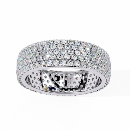 1.81 CTW Five Row Pave Lab Grown Diamond Wide Eternity Band 14K Gold