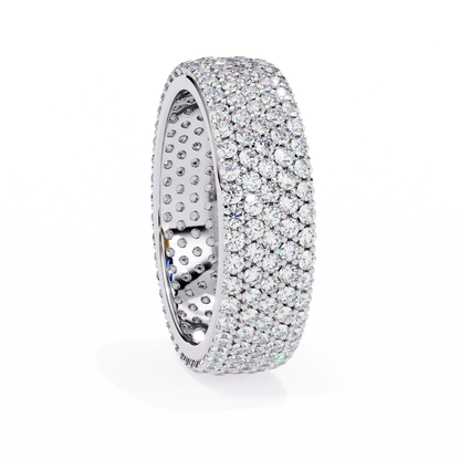 1.81 CTW Five Row Pave Lab Grown Diamond Wide Eternity Band 14K Gold
