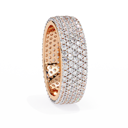 1.81 CTW Five Row Pave Lab Grown Diamond Wide Eternity Band 14K Gold