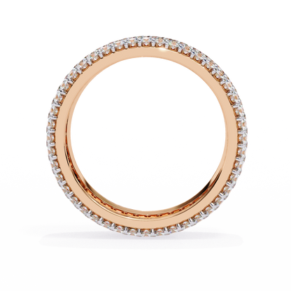 1.81 CTW Five Row Pave Lab Grown Diamond Wide Eternity Band 14K Gold