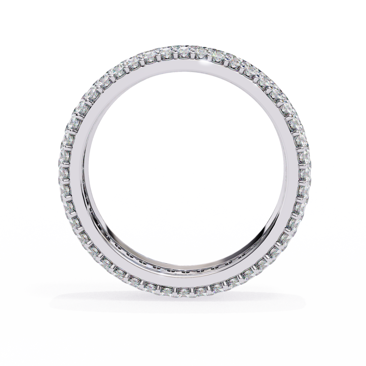 1.81 CTW Five Row Pave Lab Grown Diamond Wide Eternity Band 14K Gold