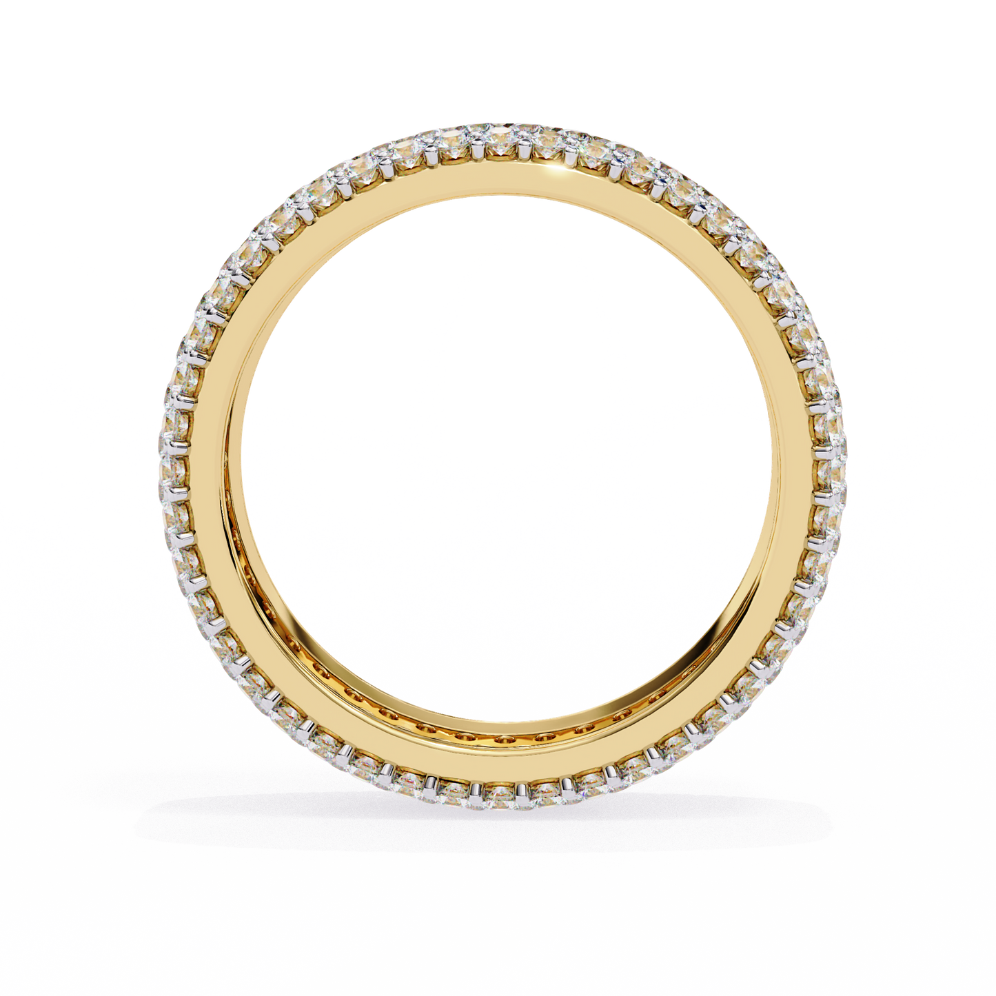 1.81 CTW Five Row Pave Lab Grown Diamond Wide Eternity Band 14K Gold