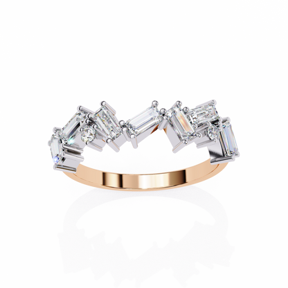 Baguette Diamond Zigzag Band