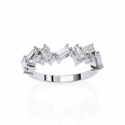 Baguette Diamond Zigzag Band