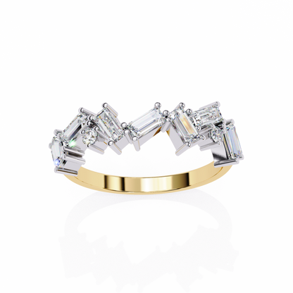 Baguette Diamond Zigzag Band