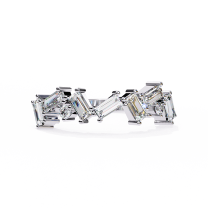 Baguette Diamond Zigzag Band