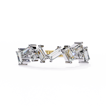 Baguette Diamond Zigzag Band