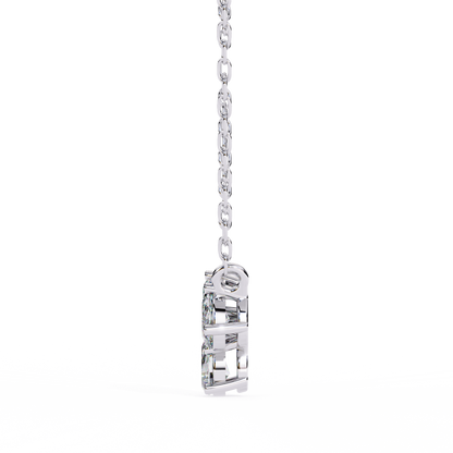 0.90 CTW Mixed-Shape Lab-Grown Diamond Trio Pendant Necklace in 14K Gold & Platinum