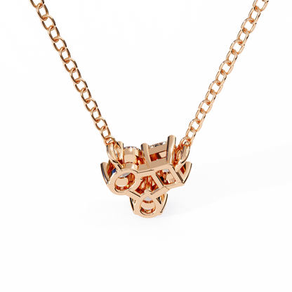 0.90 CTW Mixed-Shape Lab-Grown Diamond Trio Pendant Necklace in 14K Gold & Platinum