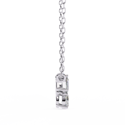 0.90 CTW Mixed-Shape Lab-Grown Diamond Trio Pendant Necklace in 14K Gold & Platinum