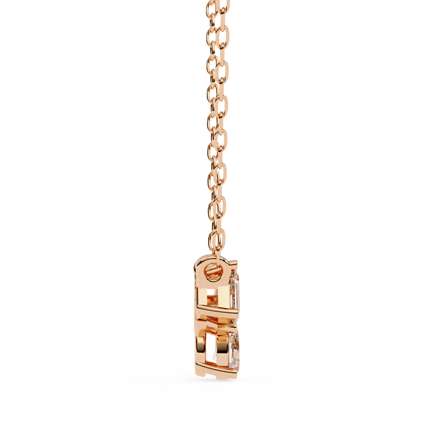 0.90 CTW Mixed-Shape Lab-Grown Diamond Trio Pendant Necklace in 14K Gold & Platinum