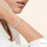 25 Ct. Round Lab Diamond Tennis Bracelet