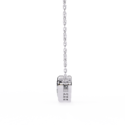 0.30 CTW Graduated Five-Stone Lab-Grown Diamond Bezel Necklace in 14K Gold & Platinum