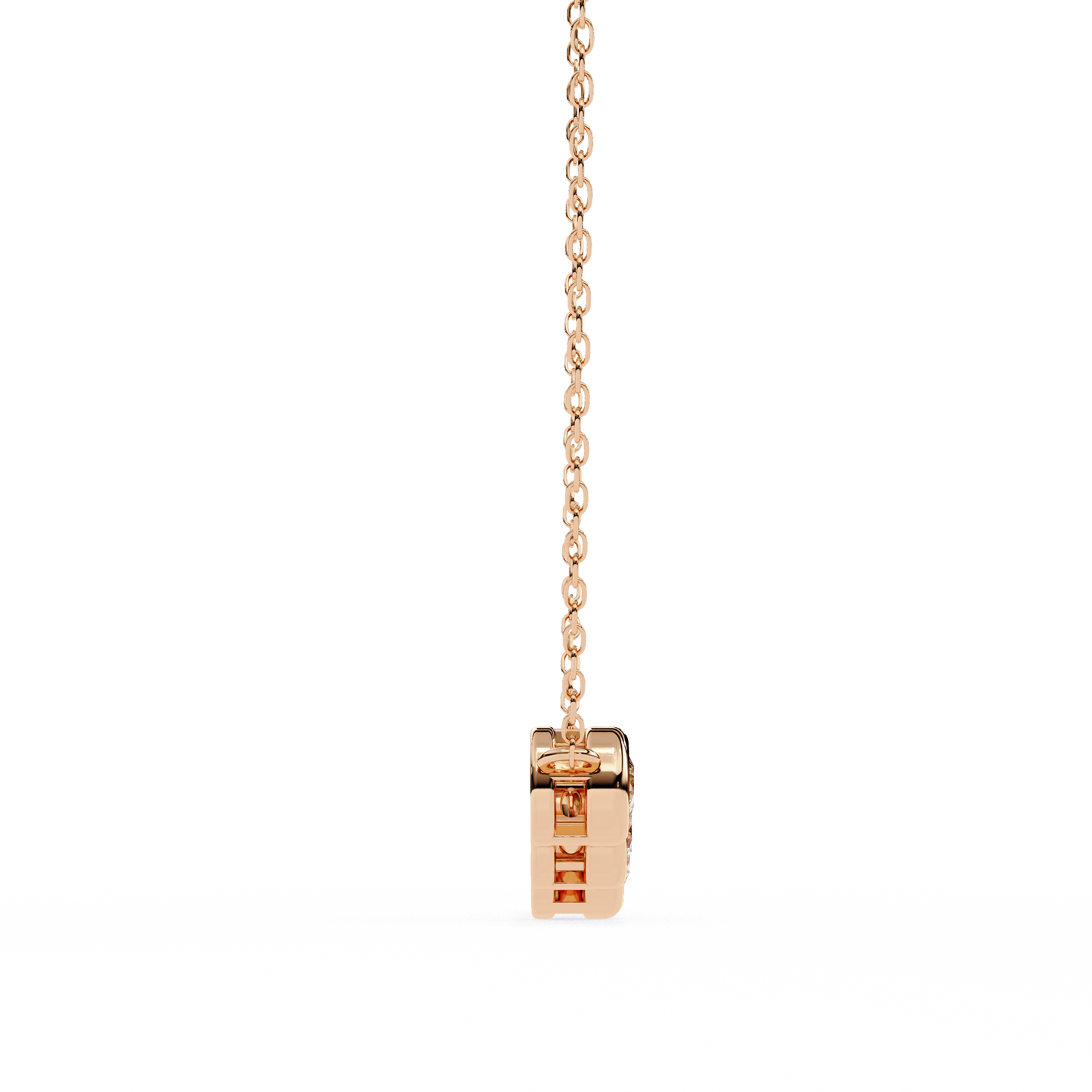 0.30 CTW Graduated Five-Stone Lab-Grown Diamond Bezel Necklace in 14K Gold & Platinum