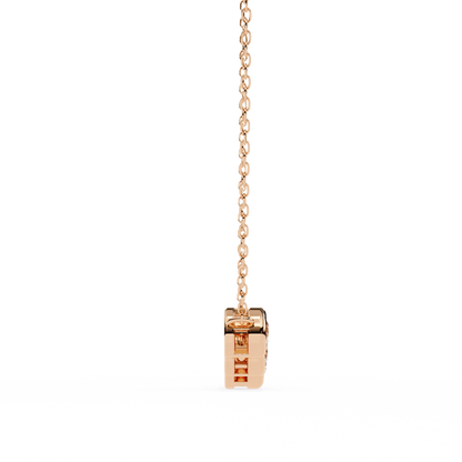 0.30 CTW Graduated Five-Stone Lab-Grown Diamond Bezel Necklace in 14K Gold & Platinum