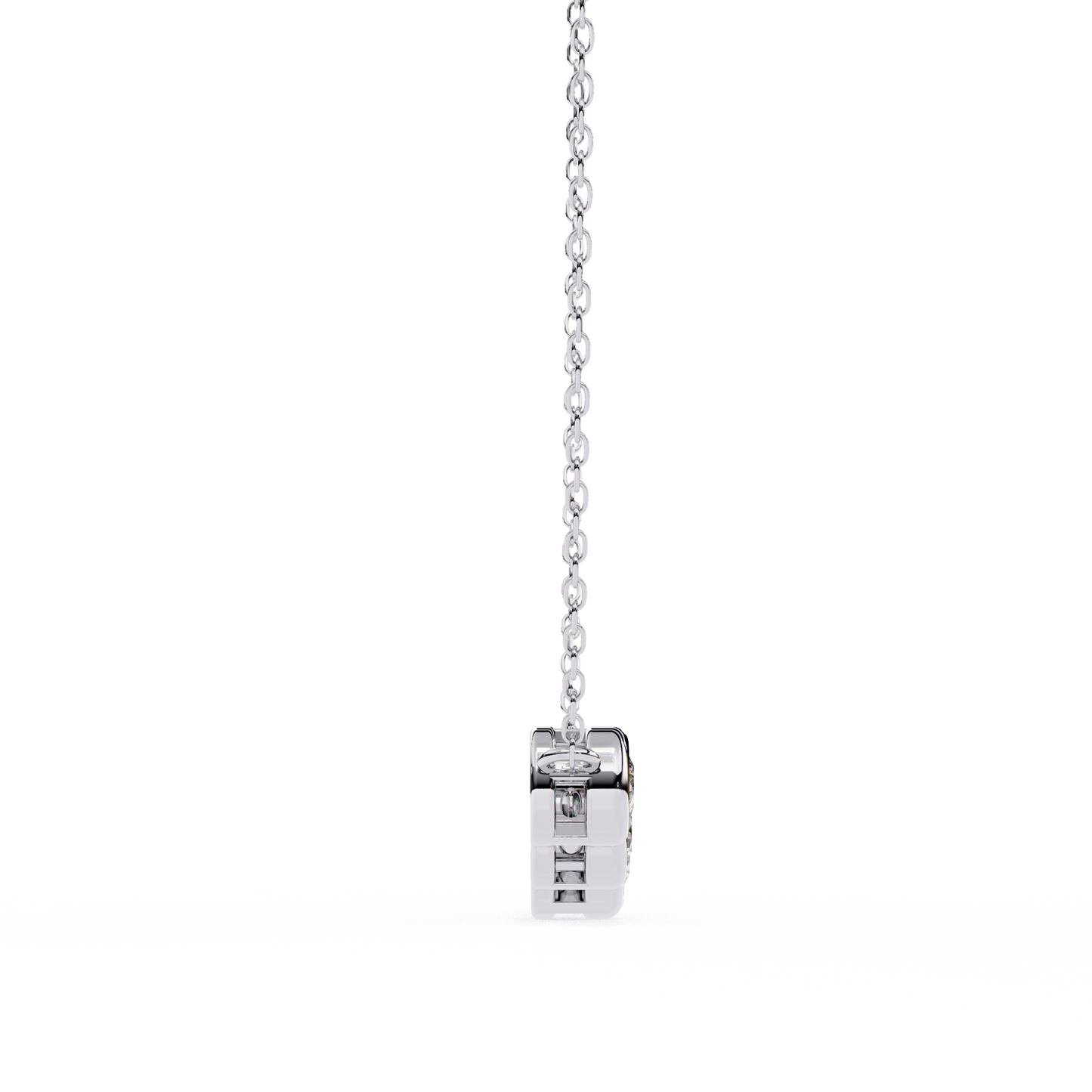 0.30 CTW Graduated Five-Stone Lab-Grown Diamond Bezel Necklace in 14K Gold & Platinum