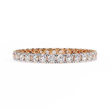 1.09 Carat Round Lab Grown Diamond Full Eternity Band 14K Gold