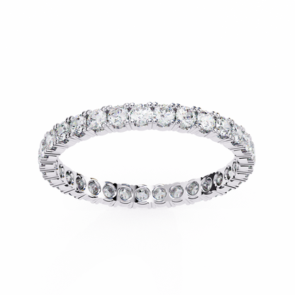 1.09 Carat Round Lab Grown Diamond Full Eternity Band 14K Gold