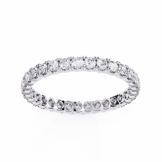 1.09 Carat Round Lab Grown Diamond Full Eternity Band 14K Gold