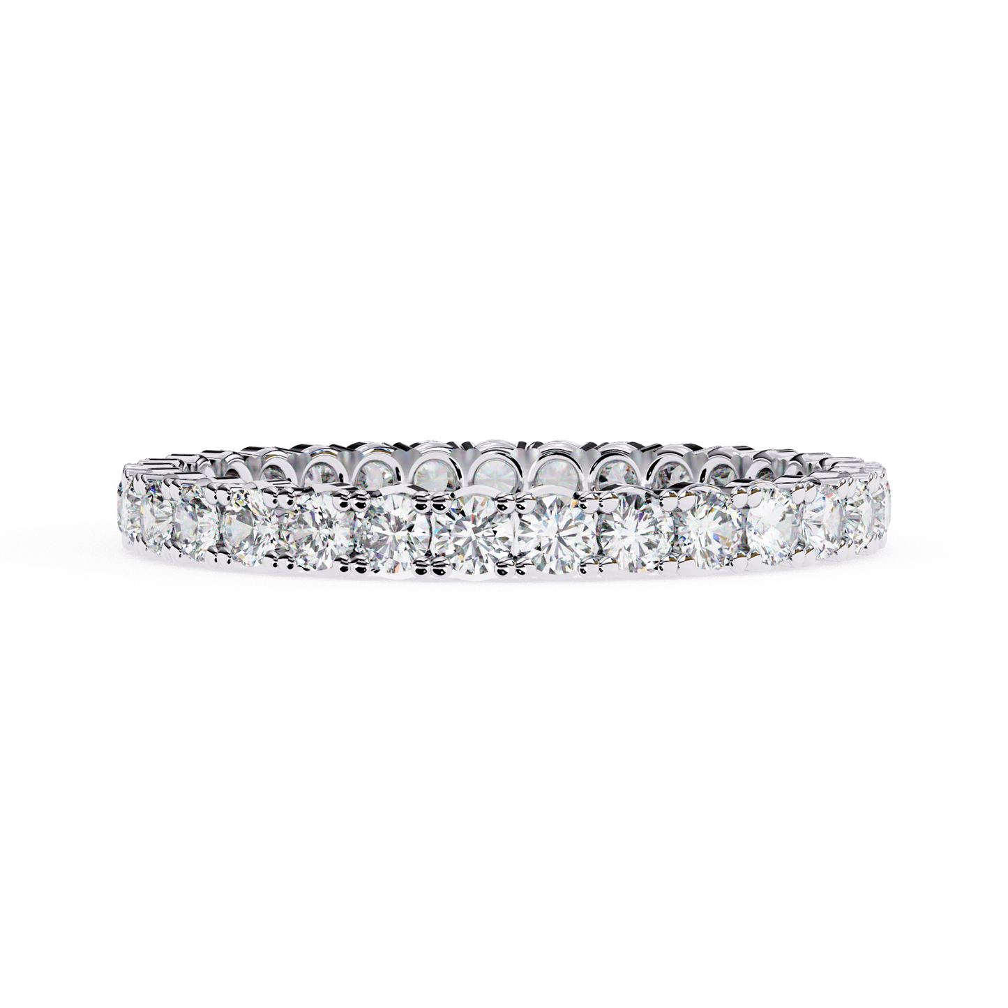 1.09 Carat Round Lab Grown Diamond Full Eternity Band 14K Gold