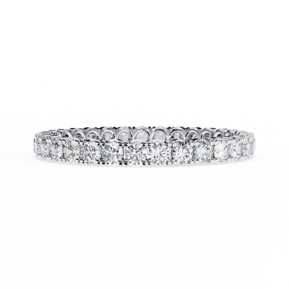 1.09 Carat Round Lab Grown Diamond Full Eternity Band 14K Gold
