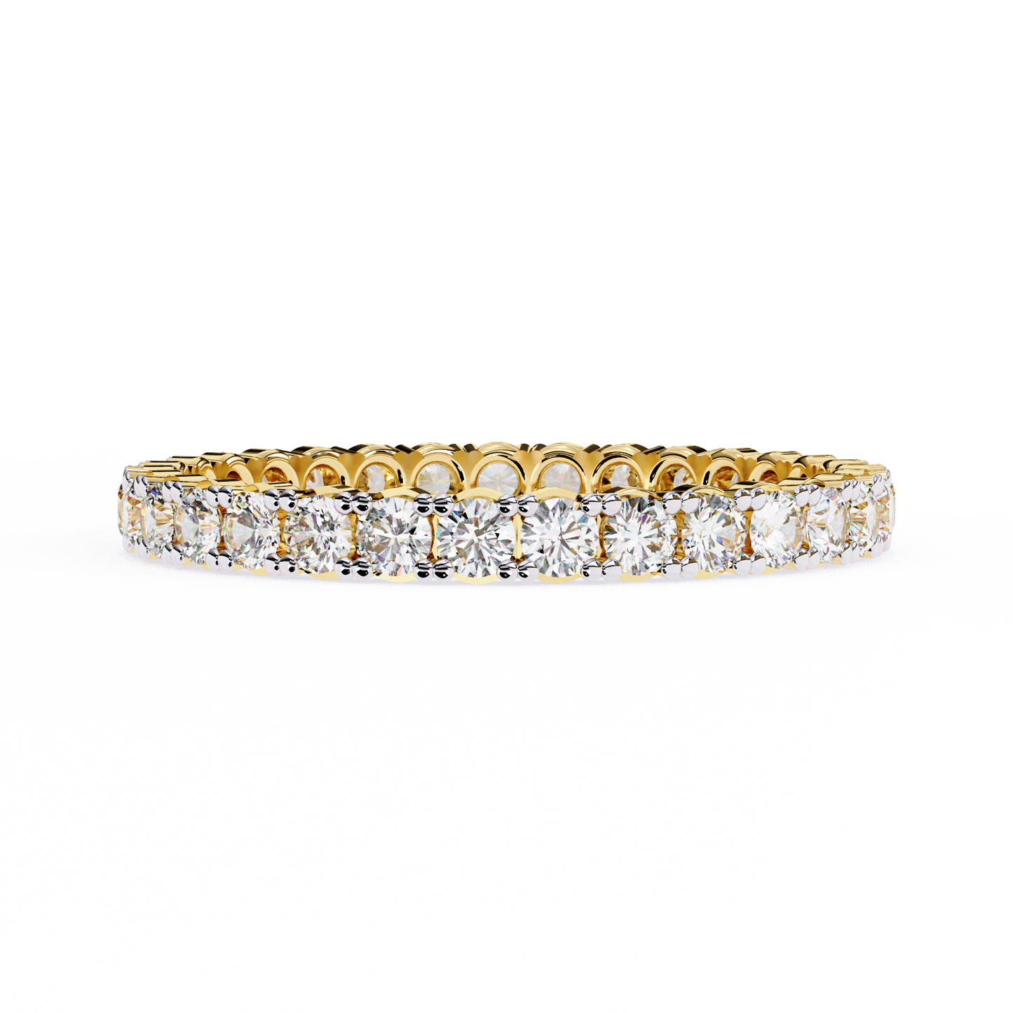 1.09 Carat Round Lab Grown Diamond Full Eternity Band 14K Gold