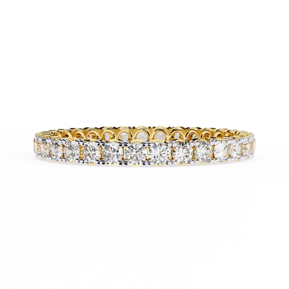 1.09 Carat Round Lab Grown Diamond Full Eternity Band 14K Gold