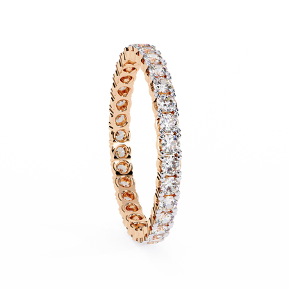 1.09 Carat Round Lab Grown Diamond Full Eternity Band 14K Gold