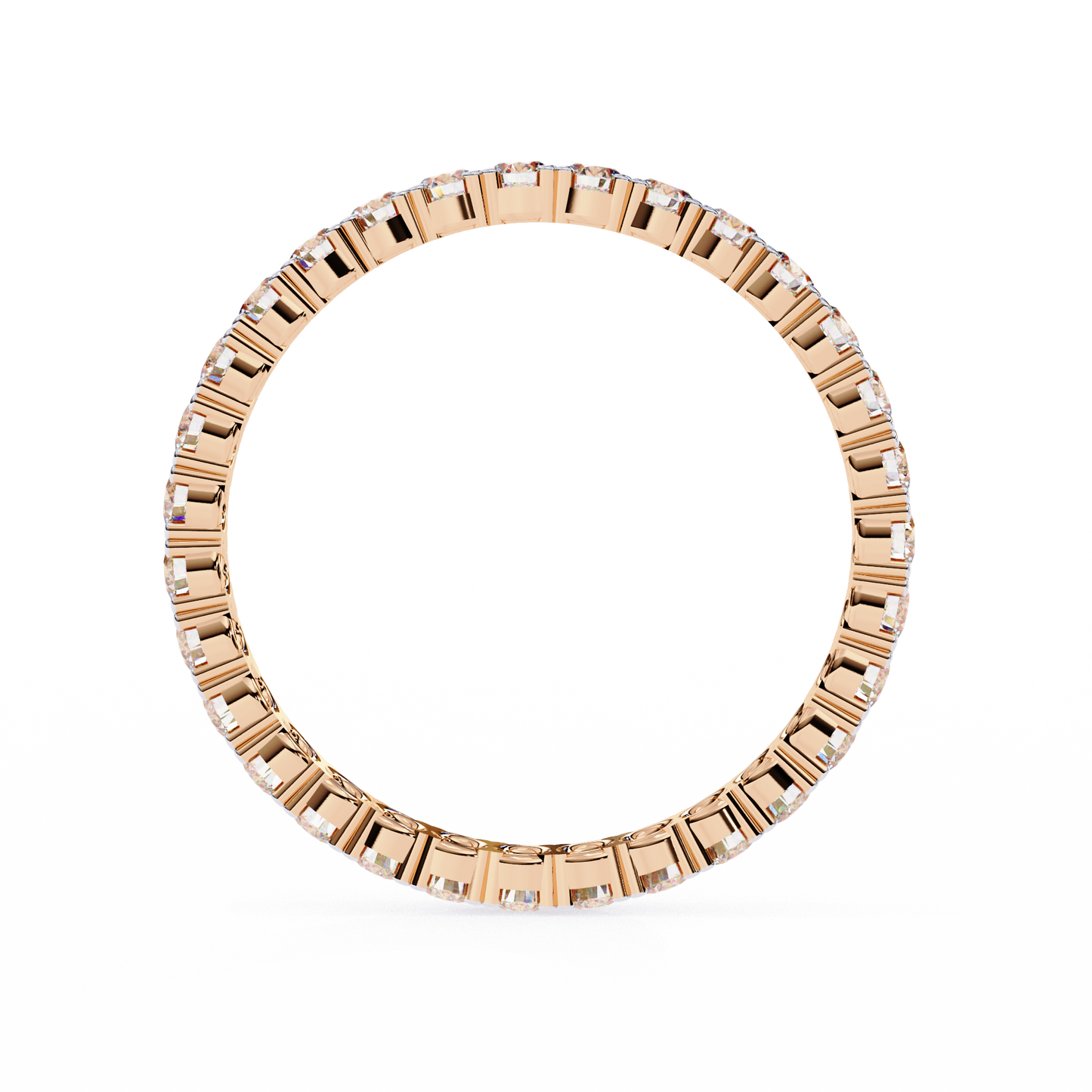 1.09 Carat Round Lab Grown Diamond Full Eternity Band 14K Gold