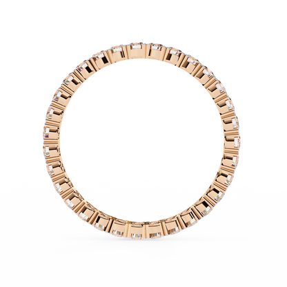 1.09 Carat Round Lab Grown Diamond Full Eternity Band 14K Gold
