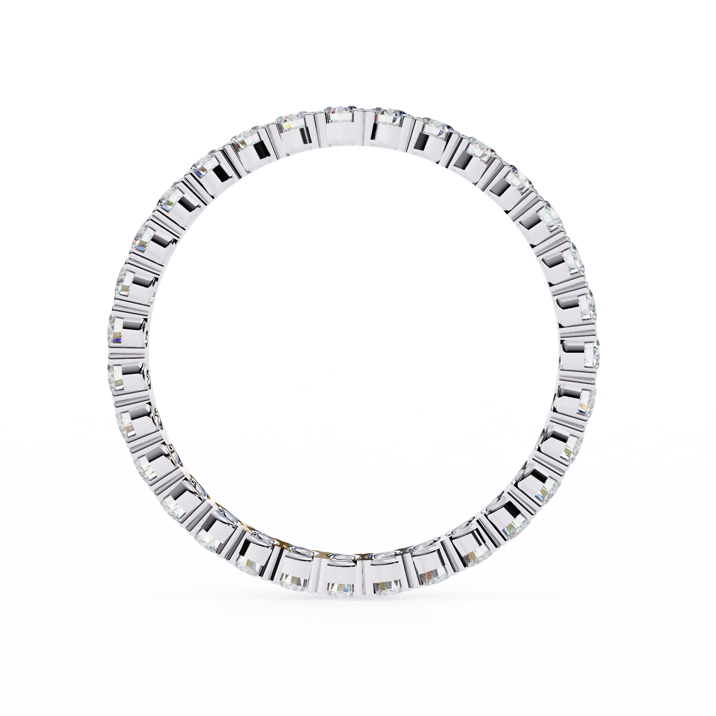 1.09 Carat Round Lab Grown Diamond Full Eternity Band 14K Gold