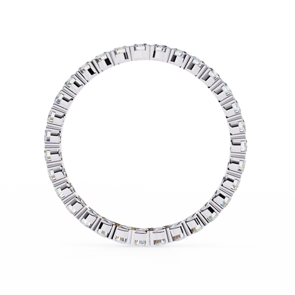 1.09 Carat Round Lab Grown Diamond Full Eternity Band 14K Gold