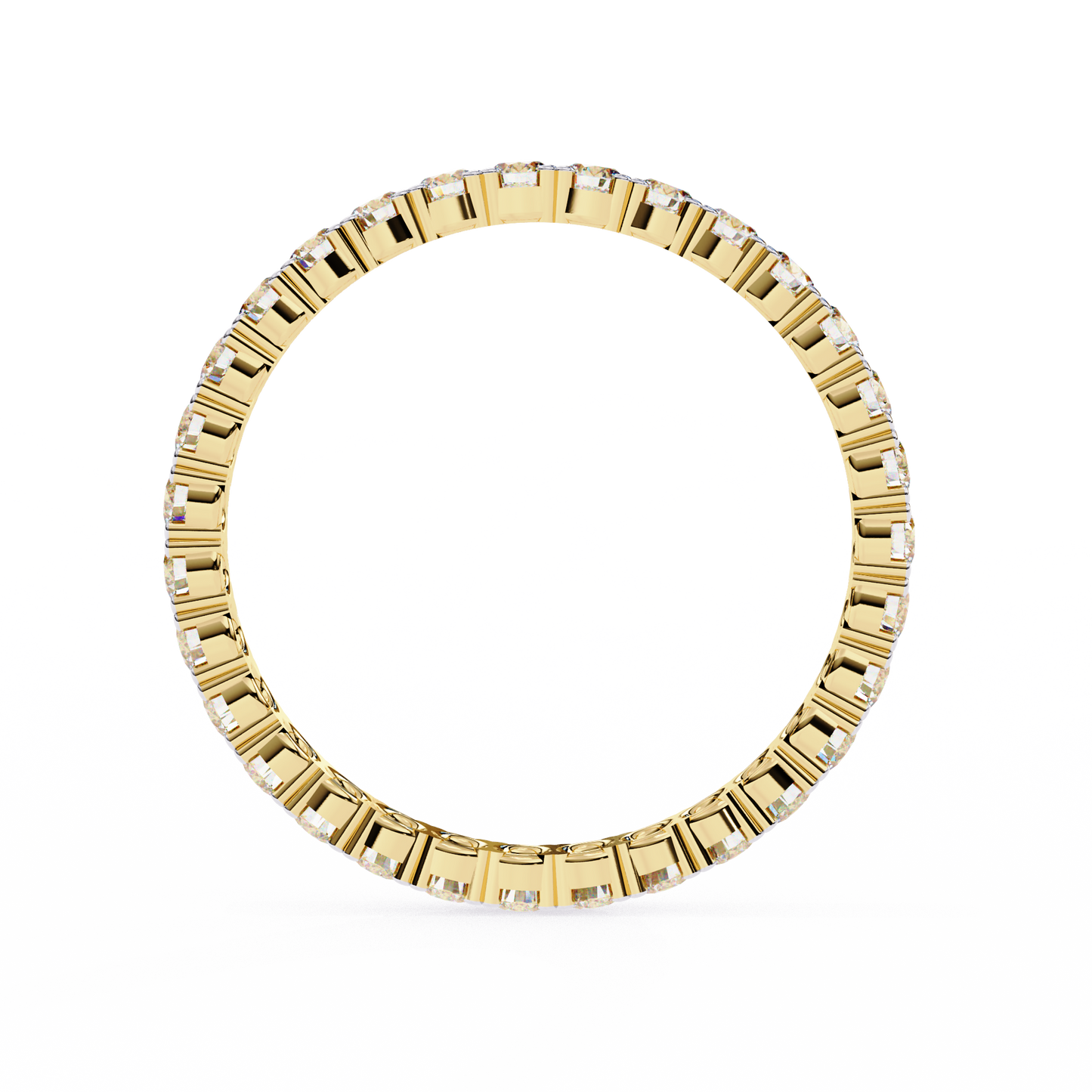 1.09 Carat Round Lab Grown Diamond Full Eternity Band 14K Gold
