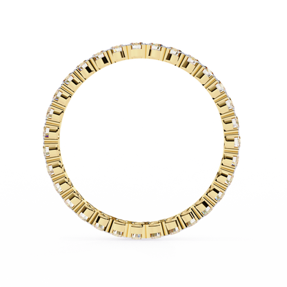 1.09 Carat Round Lab Grown Diamond Full Eternity Band 14K Gold