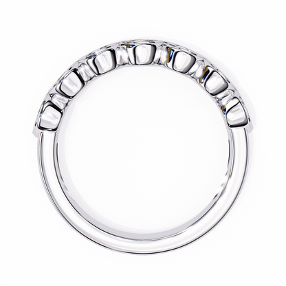 0.21 Ctw Seven Stone Marquise Bezel Lab Grown Diamond Band 14K Gold
