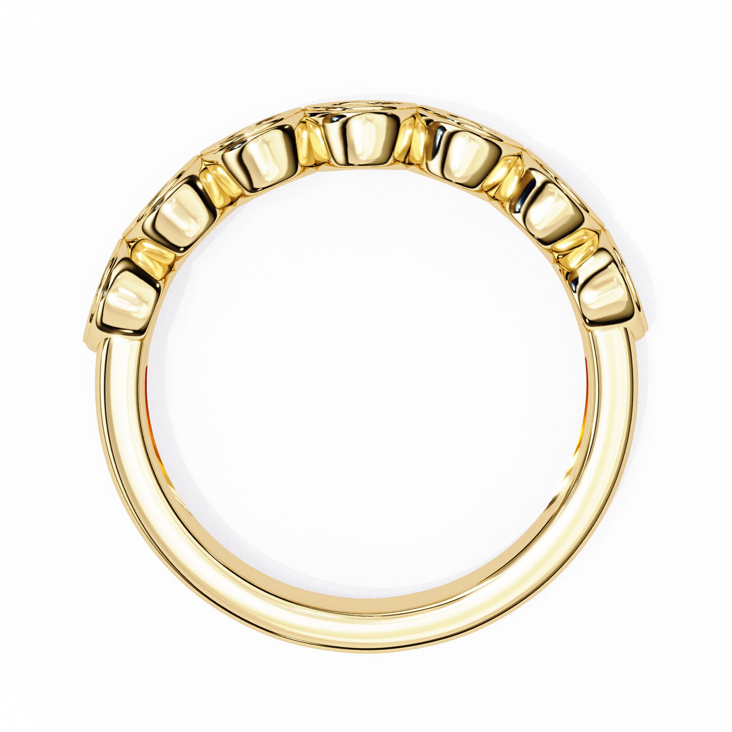 0.21 Ctw Seven Stone Marquise Bezel Lab Grown Diamond Band 14K Gold
